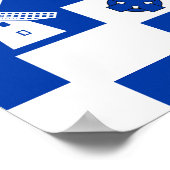 Flagge des Dorfes Staining Poster (Ecke)