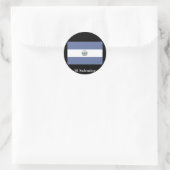 Flagge des El Salvador-Sticker Runder Aufkleber (Tasche)