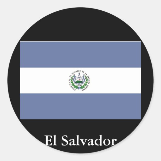 Flagge des El Salvador-Sticker Runder Aufkleber (Vorderseite)