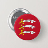 Flagge des Essex-Buttons Button (Vorne & Hinten)