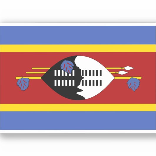 Flagge des Eswatini-Aufklebers Aufkleber (Vorderseite)