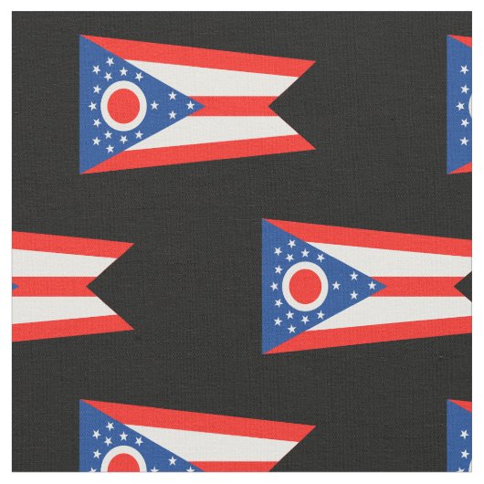 Flagge des Flaggenstaates Ohio Stoff (Nahaufnahme)
