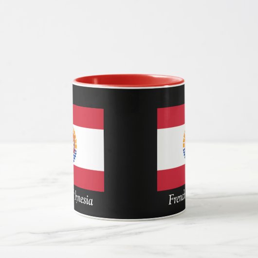 Flagge des Französisch-Polynesiens Tasse (Zentrum)