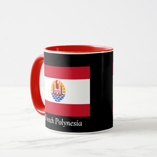 Flagge des Französisch-Polynesiens Tasse (Vorderseite Links)