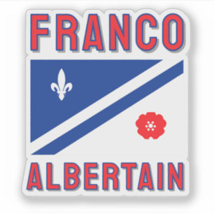 Flagge des französischsprachigen Albertain Aufkleber