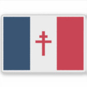 Flagge des Freien Frankreichs Aufkleber (Vorderseite)