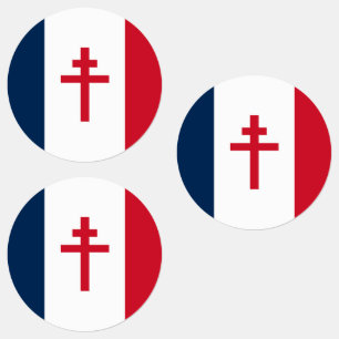 Flagge des Freien Frankreichs Etiketten