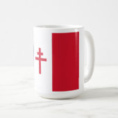 Flagge des Freien Frankreichs Kaffeetasse (VorderseiteRechts)