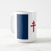 Flagge des Freien Frankreichs Kaffeetasse (Vorderseite Links)