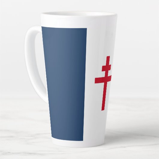 Flagge des Freien Frankreichs Milchtasse (Linke Ecke)