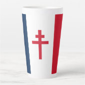 Flagge des Freien Frankreichs Milchtasse (Vorderseite)