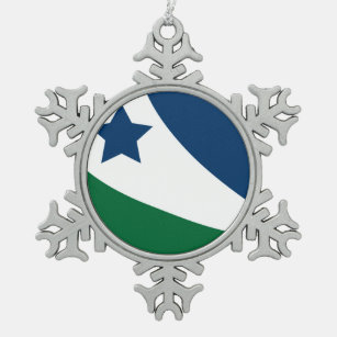 Flagge des Frühlings, Tennessee Schneeflocken Zinn-Ornament