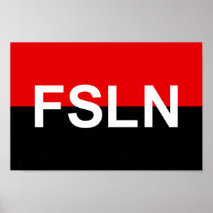 Flagge des FSLN Poster