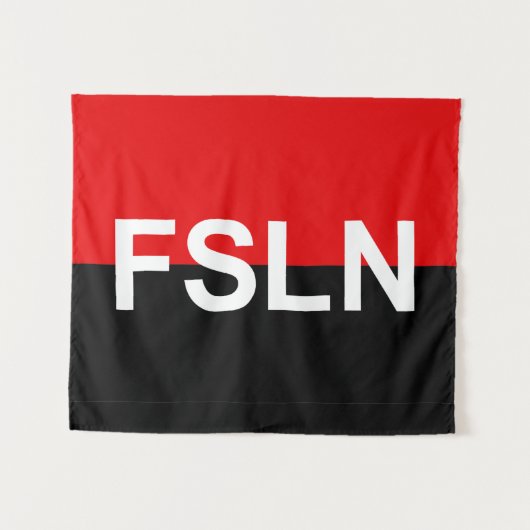 Flagge des FSLN Wandteppich (Vorderseite (Horizontal))