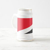 Flagge des Fürstentums Sealand Bierglas (Vorderseite Links)