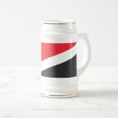 Flagge des Fürstentums Sealand Bierglas (VorderseiteRechts)