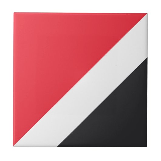 Flagge des Fürstentums Sealand Fliese (Vorderseite)