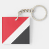Flagge des Fürstentums Sealand Schlüsselanhänger (Rückseite)