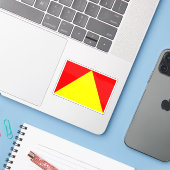 Flagge des Fürstentums Trinidad Aufkleber (Laptop mit iPhone)