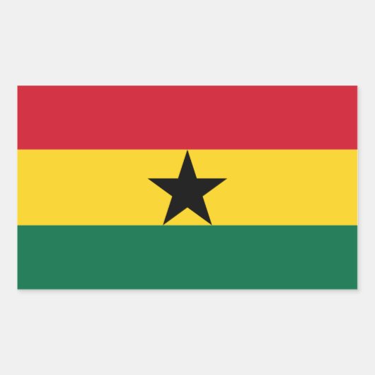 Flagge des Ghana-Sticker Rechteckiger Aufkleber (Vorderseite)