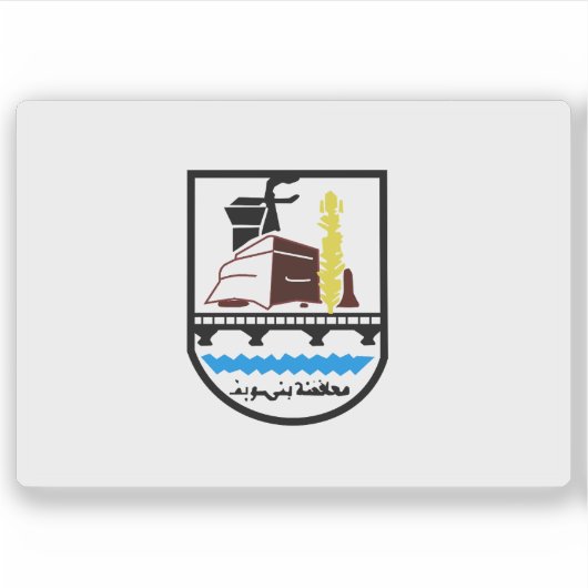 Flagge des Gouverneurs von Beni Suef, Ägypten Aufkleber (Vorderseite)