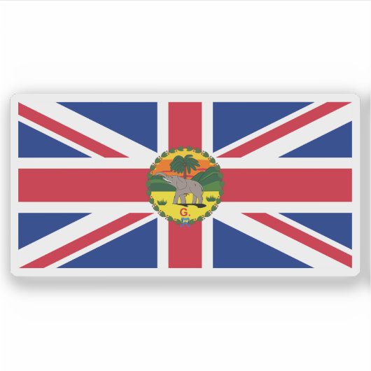 Flagge des Gouverneurs von Gambia (1901-1965) Aufkleber (Vorderseite)