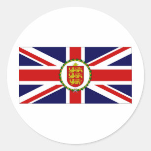 Flagge des Gouverneurs von Guernsey Lieutenant Runder Aufkleber