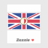 Flagge des Gouverneurs von Malta (c.1898-1943) Aufkleber (Blatt)