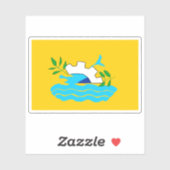 Flagge des Gouverneurs von Nordsinai (alt), Ägypte Aufkleber (Blatt)