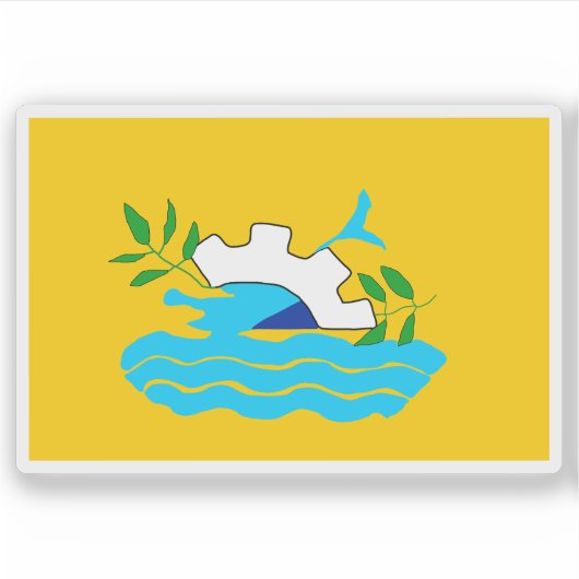 Flagge des Gouverneurs von Nordsinai (alt), Ägypte Aufkleber (Vorderseite)