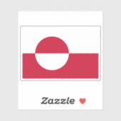 Flagge des grönländischen Inuit oder Grönlands Aufkleber (Blatt)