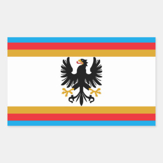 Flagge des Großherzogtums Ostpreußen Rechteckiger Aufkleber