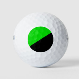 Flagge des grünen Anarchismus Golfball