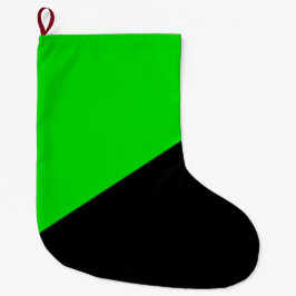 Flagge des grünen Anarchismus Großer Weihnachtsstrumpf