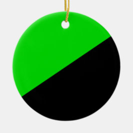 Flagge des grünen Anarchismus Keramik Ornament