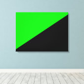 Flagge des grünen Anarchismus Leinwanddruck (Insitu (Holzboden))