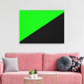 Flagge des grünen Anarchismus Leinwanddruck (Insitu (Wohnzimmer))