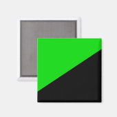 Flagge des grünen Anarchismus Magnet (Vorderseite/Rückseite)