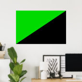 Flagge des grünen Anarchismus Poster (Heimbüro)