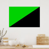 Flagge des grünen Anarchismus Poster (Küche)