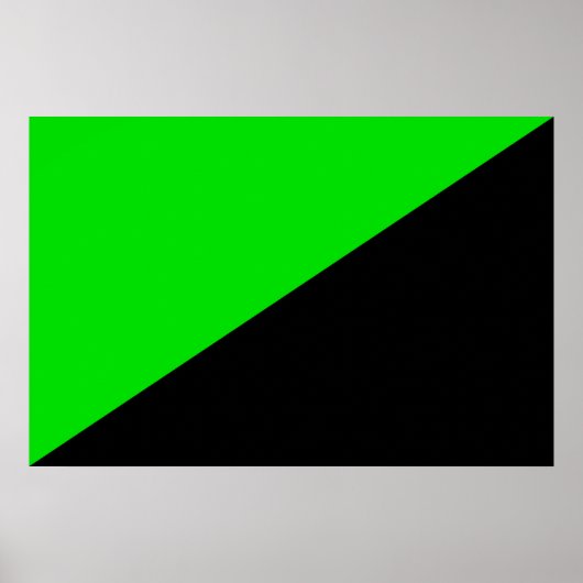 Flagge des grünen Anarchismus Poster (Vorne)