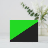 Flagge des grünen Anarchismus Postkarte (Stehend Vorderseite)