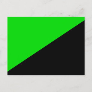 Flagge des grünen Anarchismus Postkarte