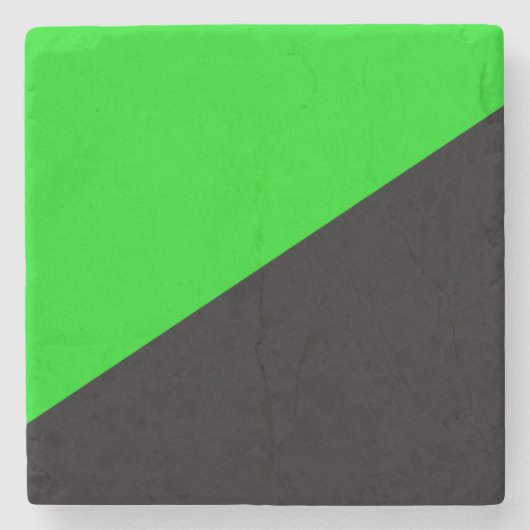 Flagge des grünen Anarchismus Steinuntersetzer (Vorderseite)