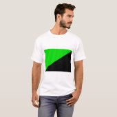 Flagge des grünen Anarchismus T-Shirt (Vorne ganz)
