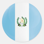Flagge des Guatemala-Rundbilds Runder Aufkleber (Vorderseite)