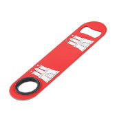 Flagge des Hamburger Bar Keys Speed Flaschenöffner (Vorderseite Schrägansicht)