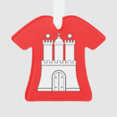 Flagge des Hamburger Ornaments Ornament (Vorderseite)