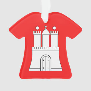 Flagge des Hamburger Ornaments Ornament
