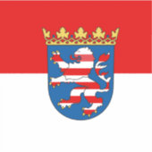 Flagge des Hesse Vinyl Sticker (Vorderseite)
